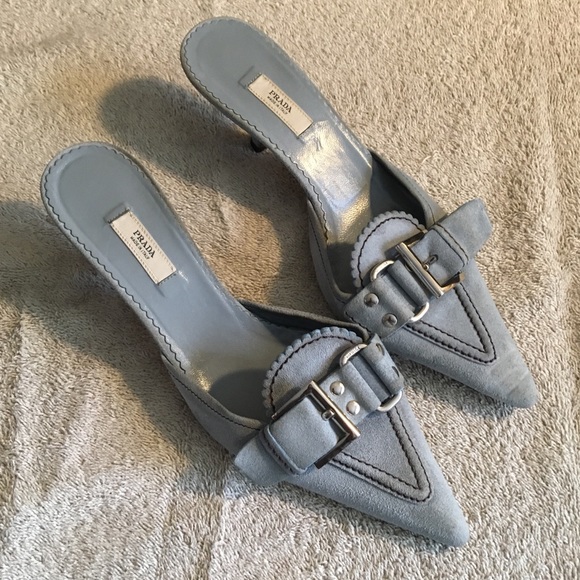 Prada Shoes - Prada suede mules